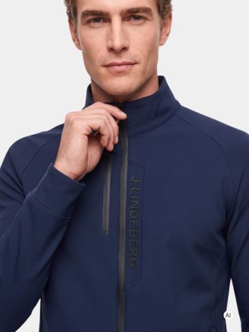 J.Lindeberg Tayler Zip Mid Layer Stretch Jacke navy