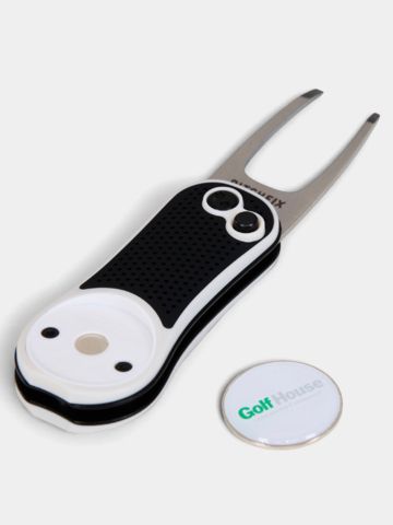 Pitchfix Hybrid Pitchgabel mit GolfHouse-Logo schwarz