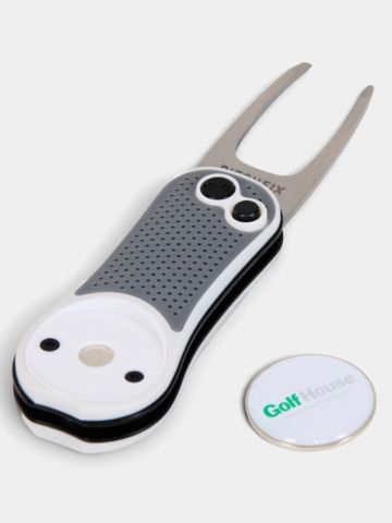 Pitchfix Hybrid Pitchgabel mit GolfHouse-Logo grau