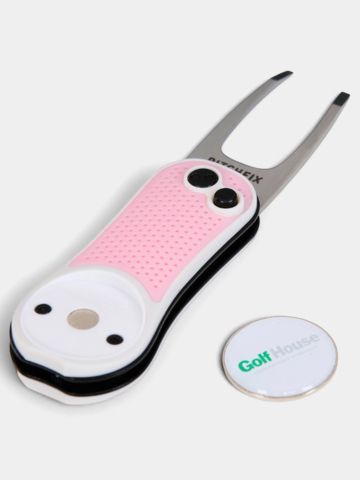 Pitchfix Hybrid Pitchgabel mit GolfHouse-Logo rosa
