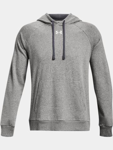 Under Armour Mikina s kapucí Rival Fleece – Castlerock Light Heather šedý