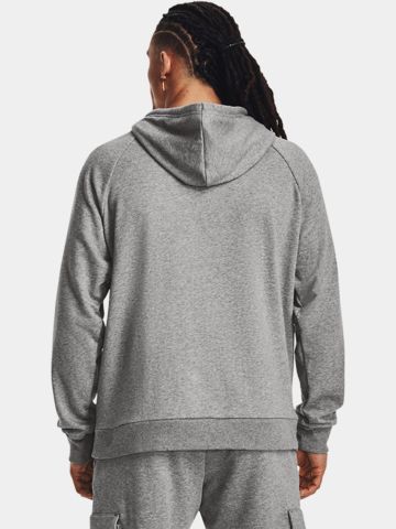 Under Armour Mikina s kapucí Rival Fleece – Castlerock Light Heather šedý