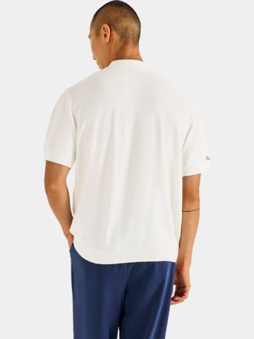 Malbon CROSSCUT POLO Strick Polo ecru