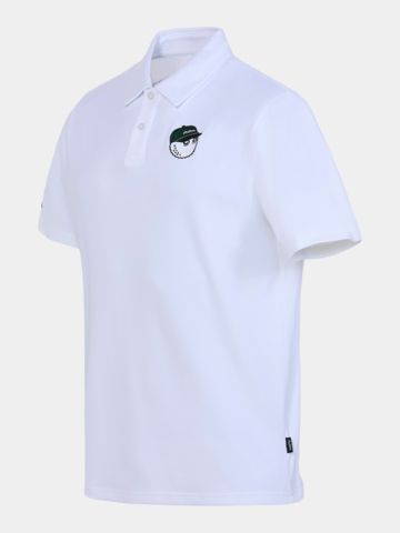 Malbon Polo s krátkými rukávy Fairway Baldwin bílý