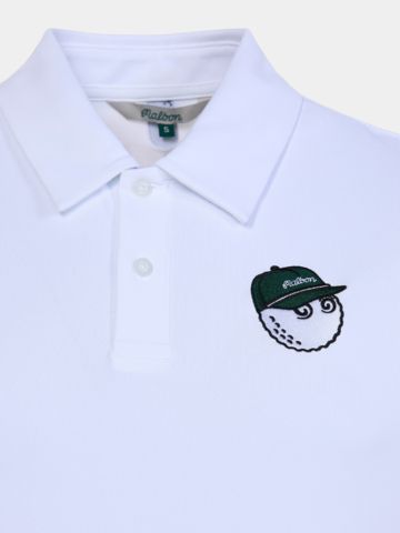 Malbon Polo s krátkými rukávy Fairway Baldwin bílý