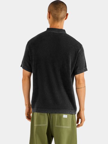 Malbon BRICKWORK Halbarm Polo schwarz