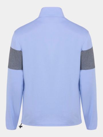 Malbon DENIM CHAMBRAY svetr s vysokým límcem, modrý