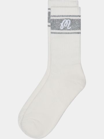Malbon Haven Crew Socks Socke ecru
