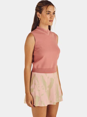 Malbon AMI MOCKNECK Pullunder Strick rosa