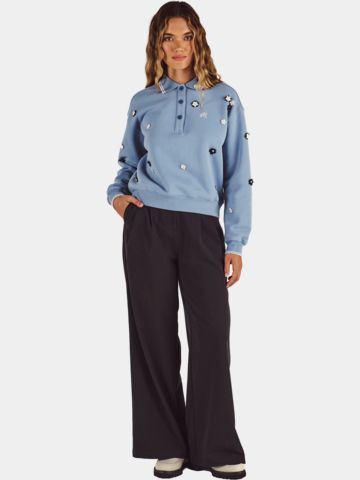 Malbon NAOMI BLOSSOM Langarm Polo hellblau