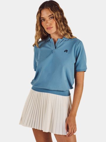 Malbon KIN POLO Halbarm Polo hellblau