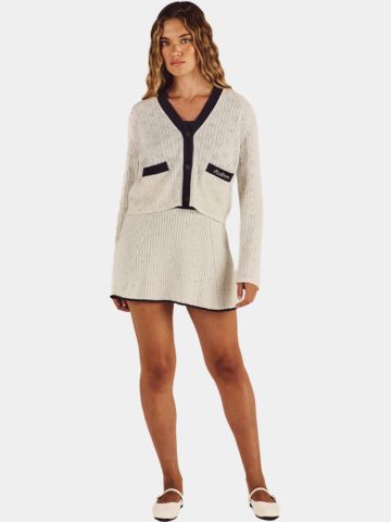 Malbon NARA CARDIGAN Jacke Strick hellgrau