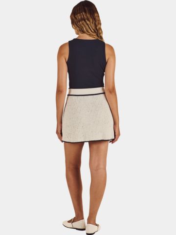 Malbon IRENE KNIT SKIRT kurz Skort hellgrau