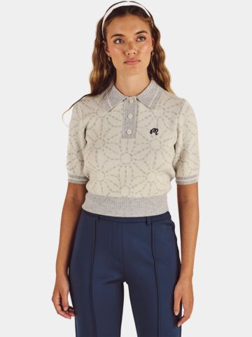 Malbon MIKAYLA SASHIKO Strick Polo ecru
