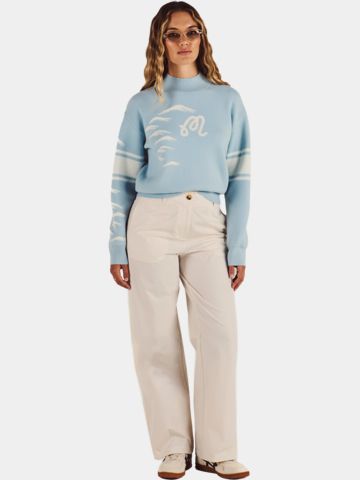 Malbon ALPS SWEATER Stehkragen Strick hellblau