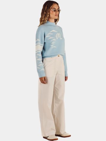 Malbon ALPS SWEATER Stehkragen Strick hellblau