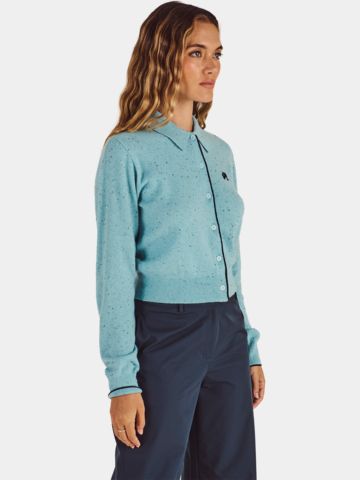 Malbon SORA SWEATER Jacke Strick hellblau