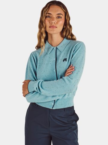 Malbon SORA SWEATER Jacke Strick hellblau