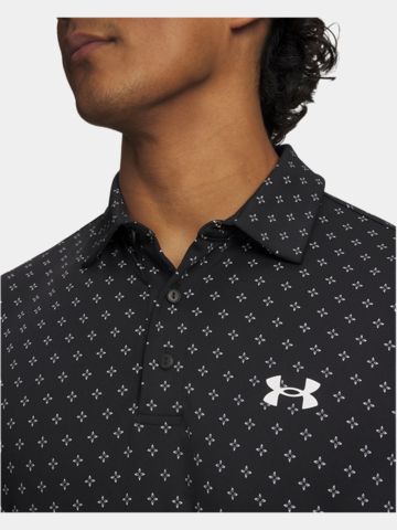 Under Armour Playoff 3.0 Pr. Micro Flower Dot Halbarm Polo schwarz