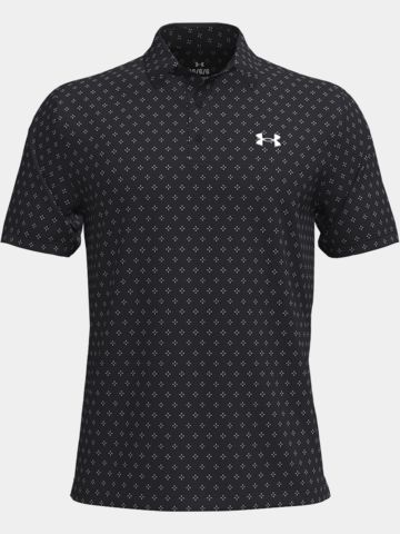 Under Armour Playoff 3.0 Pr. Micro Flower Dot Halbarm Polo schwarz