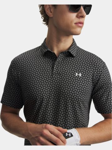 Under Armour T2G Diagonal Heartbeat Halbarm Polo schwarz