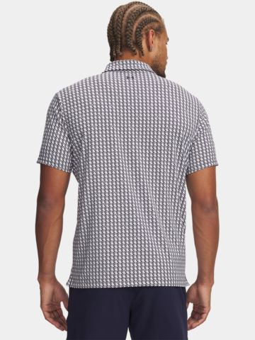 Under Armour T2G Printed Houndstooth Deuces Halbarm Polo weiß