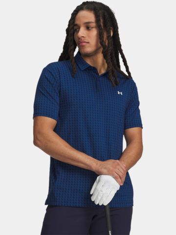 Under Armour T2G Printed Houndstooth Deuces Halbarm Polo navy