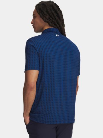 Under Armour T2G Printed Houndstooth Deuces Halbarm Polo navy