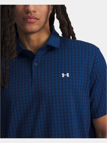 Under Armour T2G Printed Houndstooth Deuces Halbarm Polo navy