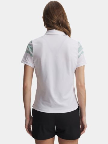 Under Armour Dry Printed Halbarm Polo weiß
