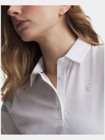Under Armour Dry Printed Halbarm Polo weiß