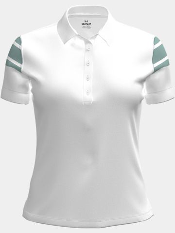 Under Armour Dry Printed Halbarm Polo weiß