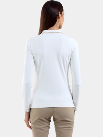 Chervo ATMA Langarm Polo offwhite