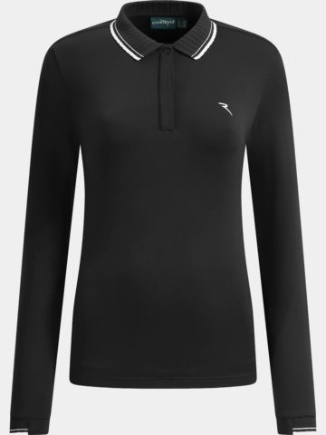 Chervo ATMA Langarm Polo schwarz