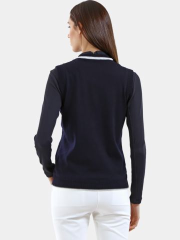 Chervo NOVIZIA - Pullunder Strick blau