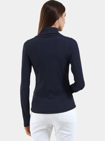 Chervo TAMARA -  Half-Zip-Rollkragen blau