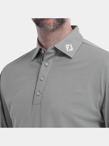 FootJoy THERMOLITE LONG SLEEVED SMOOTH PIQUE Polo Langarm grau