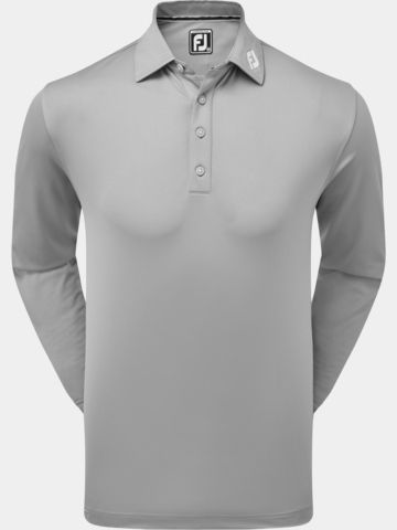 FootJoy THERMOLITE LONG SLEEVED SMOOTH PIQUE Polo Langarm grau