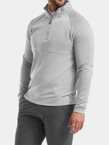 FootJoy EU Jacquard Thermal COut Grey Midlayer Stretch grau