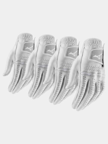 Mizuno Cabretta Leder Handschuh 4er Pack weiß