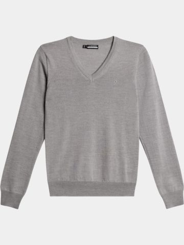 J.Lindeberg Amaya True Merino Strick Pullover grau