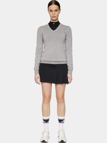 J.Lindeberg Amaya True Merino Strick Pullover grau