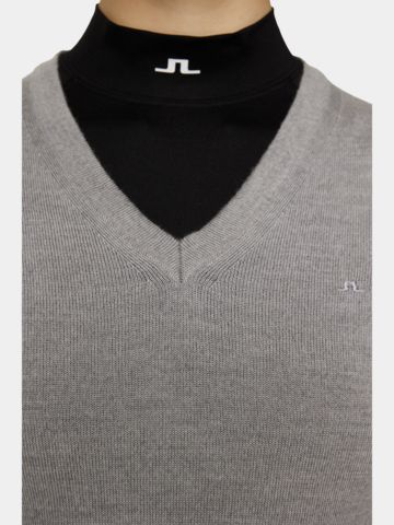 J.Lindeberg Amaya True Merino Strick Pullover grau