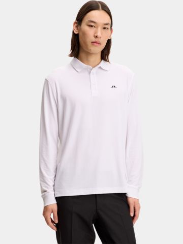 J.Lindeberg FLORIAN Langarm Polo weiß
