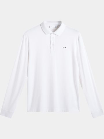 J.Lindeberg FLORIAN Langarm Polo weiß