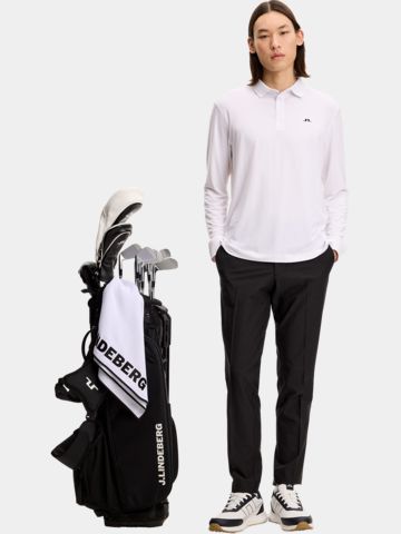 J.Lindeberg FLORIAN Langarm Polo weiß