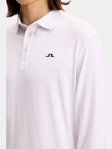 J.Lindeberg FLORIAN Langarm Polo weiß