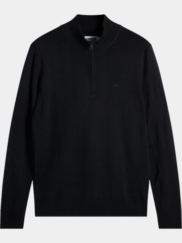 J.Lindeberg M MERINO BLEND HALF ZIP Strick Troyer schwarz