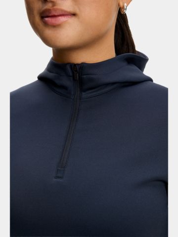 J.Lindeberg AERIELLE QUARTER ZIP HOOD R Stretch Midlayer navy