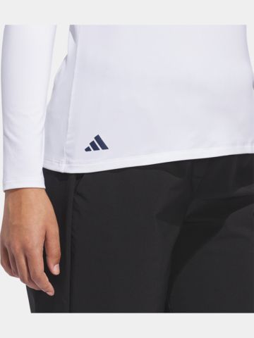 adidas W SLD LS P Langarm Polo weiß